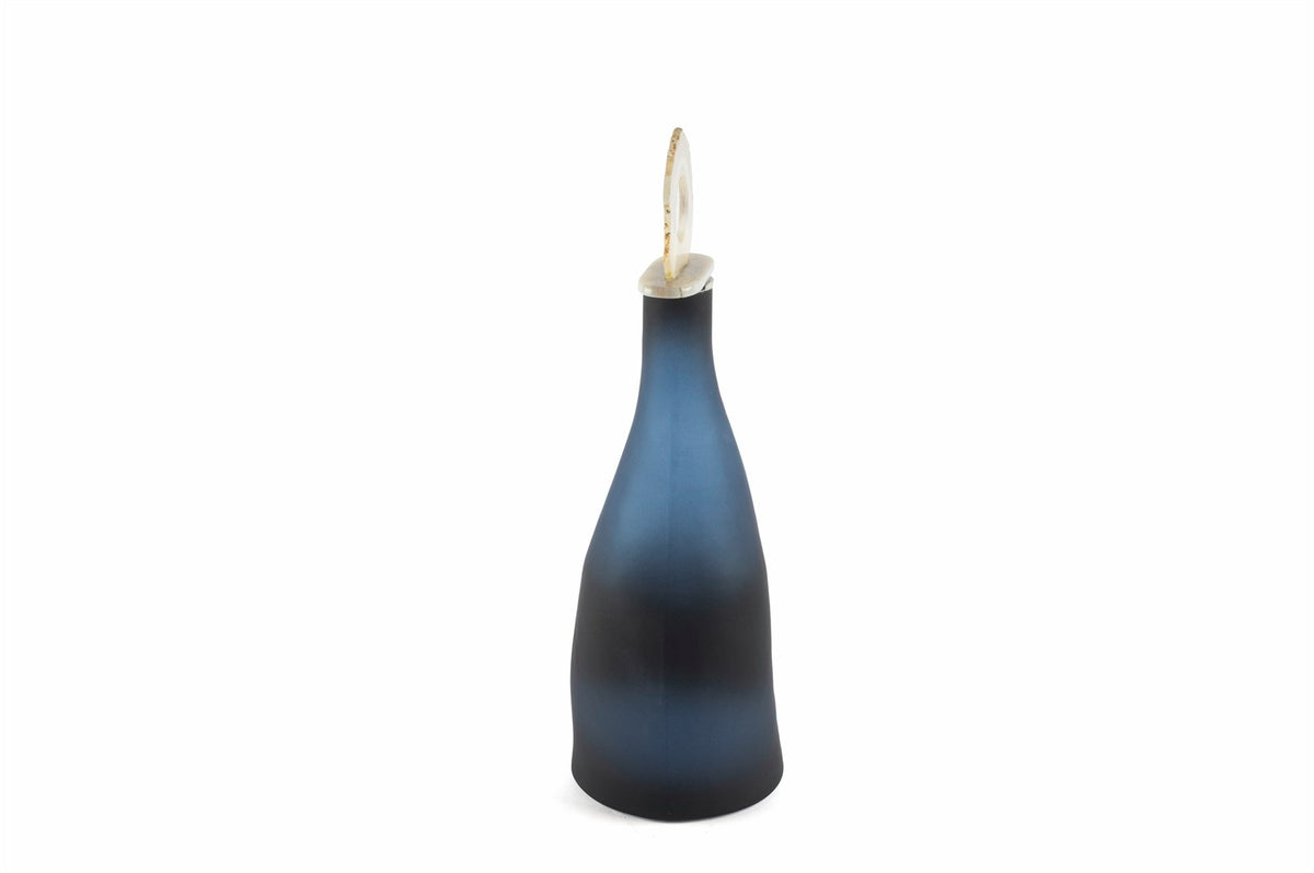 Mikasa Moor Zeolit Taşlı Lacivert Cam Dekoratif Obje 15x8x44cm