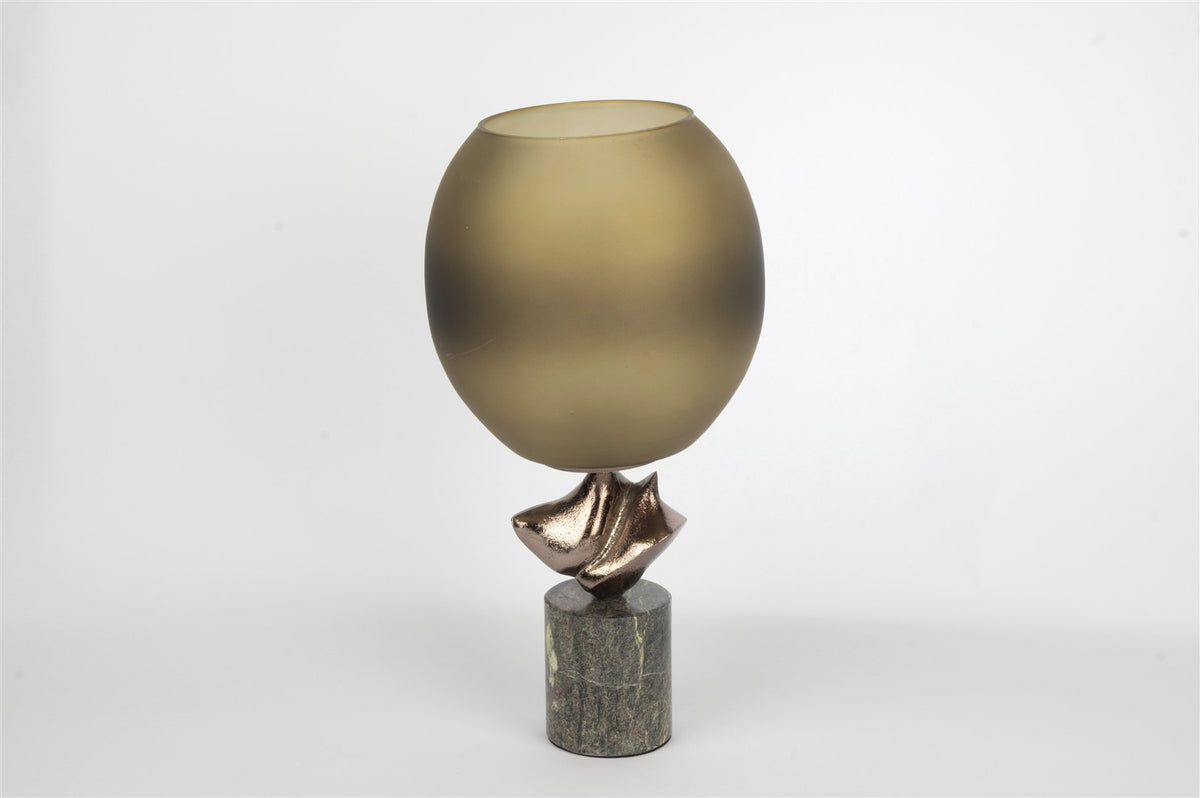 Mikasa Moor Smoke Bronz Yuvrlk Vazo 20x40cm
