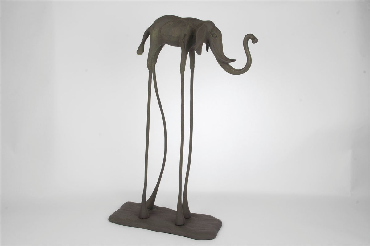 Mikasa Moor Smoke Bronze Uzun Fil Obje 46x60cm