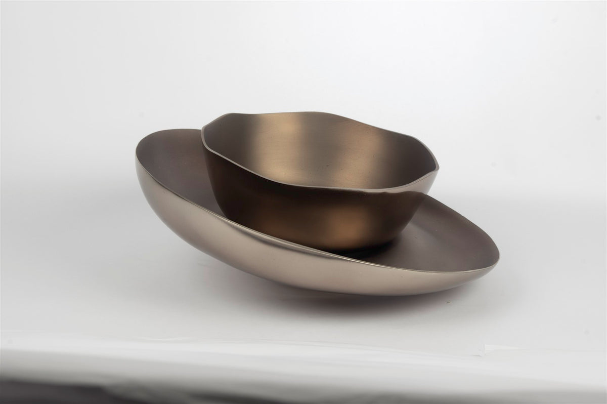 Mikasa Moor Smoke Bronze Dekoratif Tabak Kase 37x13cm