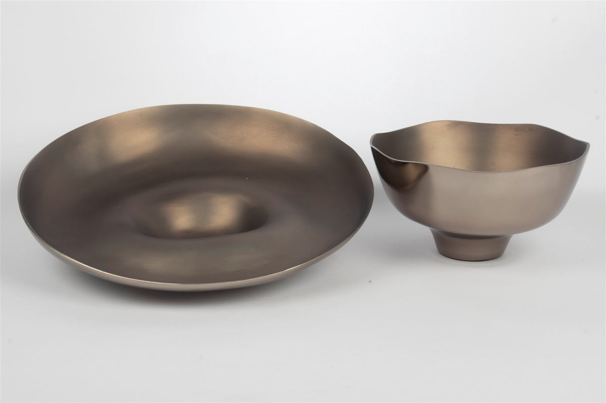 Mikasa Moor Smoke Bronze Dekoratif Tabak Kase 37x13cm