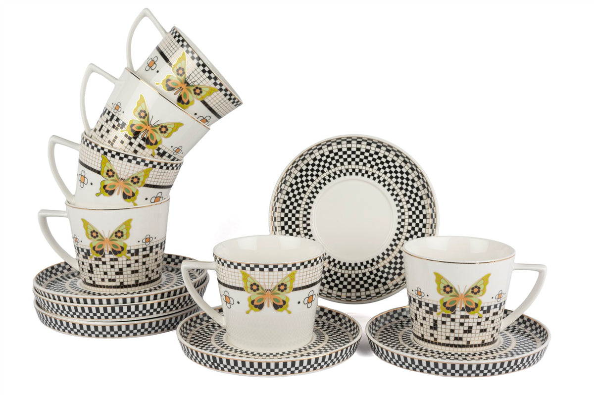 Mikasa Moor Monarch Siyh Beyz 6lı Çay Fincan Set 220cc