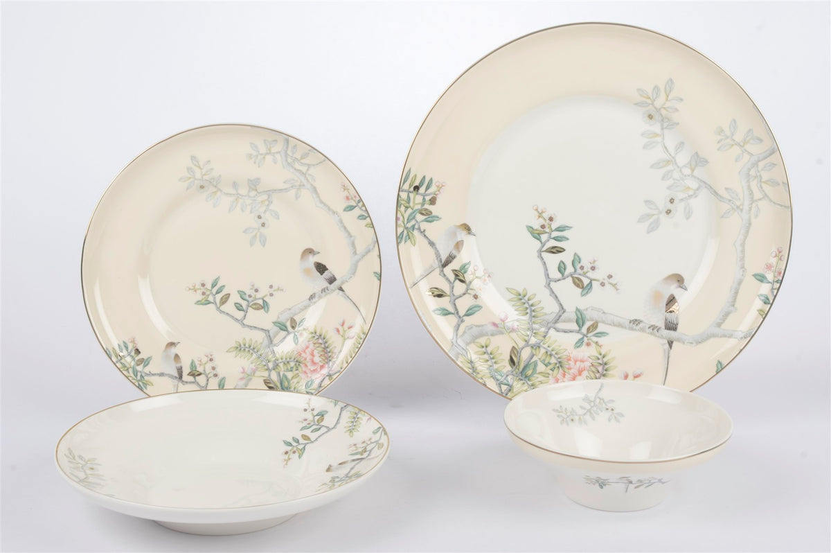 Mikasa Moor Bird Garden Krem 24Parça Yemek Takımı