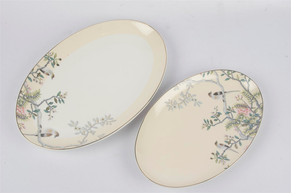 Mikasa Moor Bird Garden Krem 2li Oval Servis 30x21 26x16cm