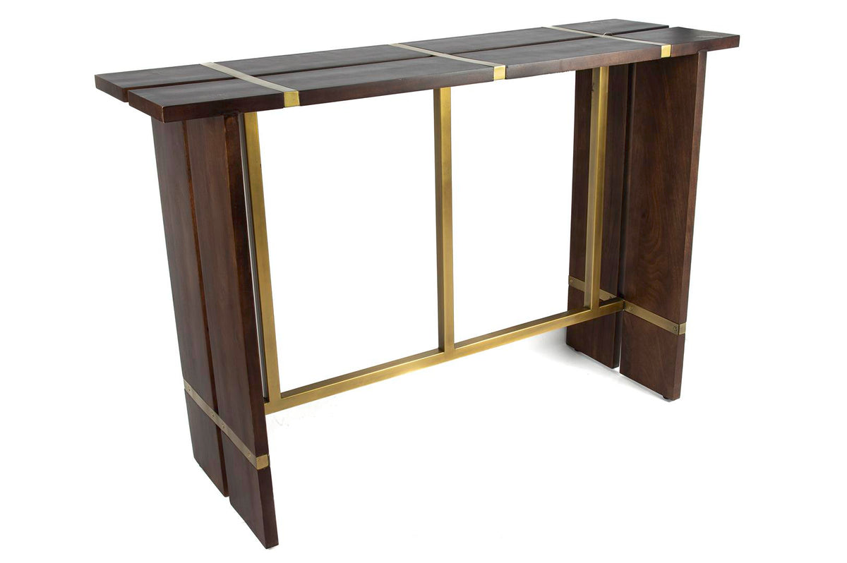 Mikasa Moor Kahve Ahşap Gold Konsol 119x37x80cm