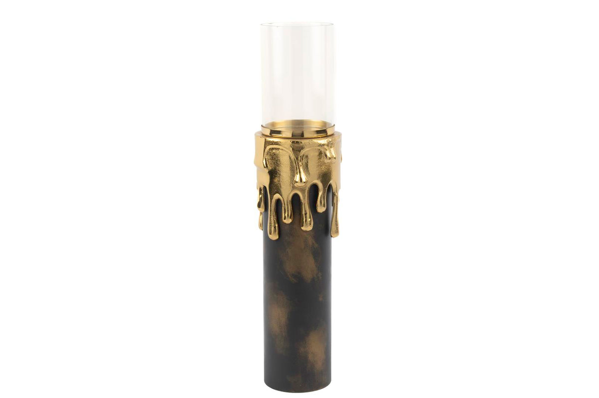 Mikasa Moor Antik Gold Siyah Camlı Mumluk 13x52cm