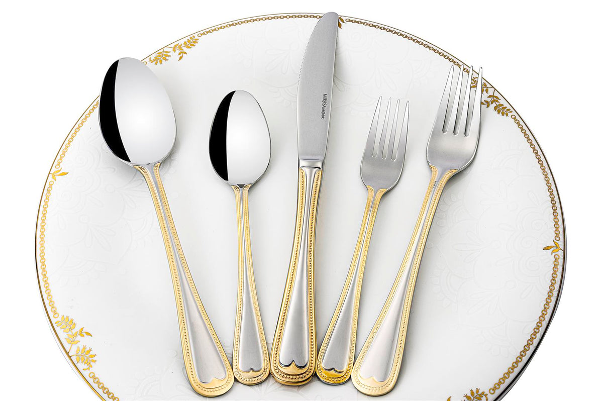 Mikasa Moor Bellissimo Gold 30 Parça Çatal Kaşık Bıçak Seti