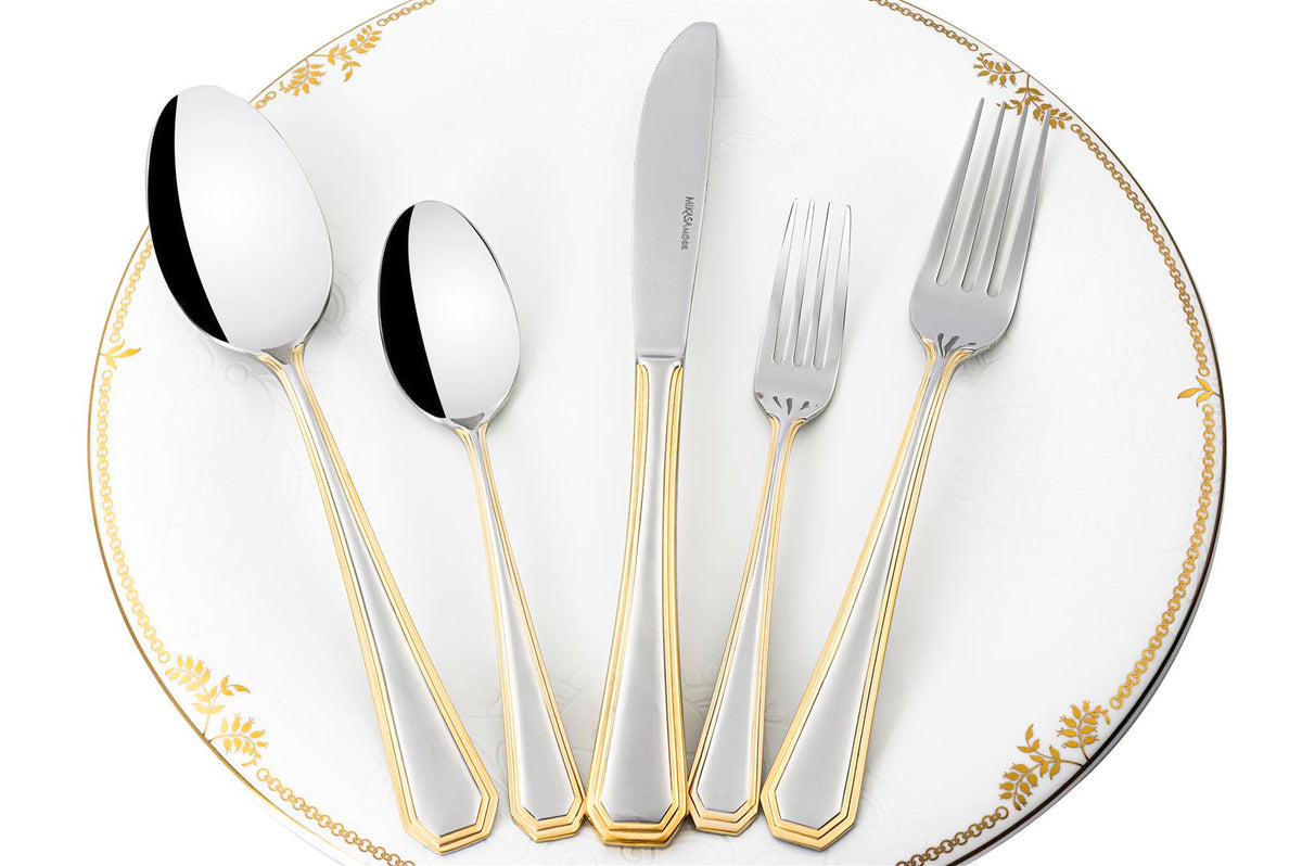 Mikasa Moor Classico Gold 30 Parça Çatal Kaşık Bıçak Seti
