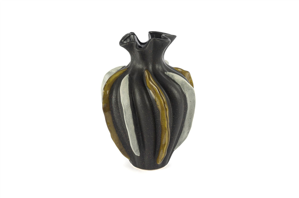 Mikasa Moor Gri Gold Beyaz Vazo 25x34cm