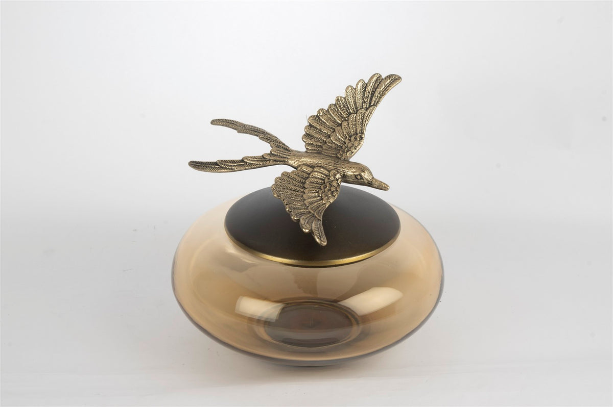Mikasa Moor Bronz Kırlangıç Cam Obje 20x24cm