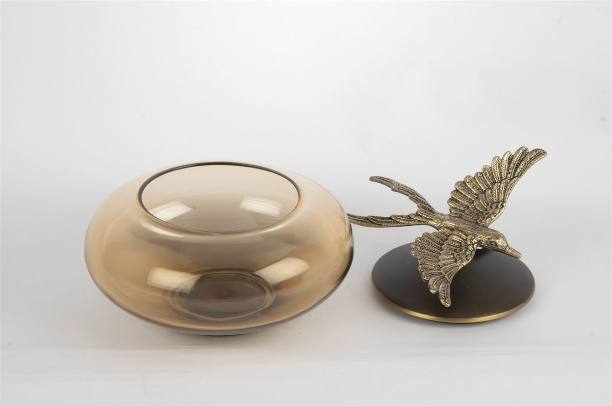 Mikasa Moor Bronz Kırlangıç Cam Obje 20x24cm