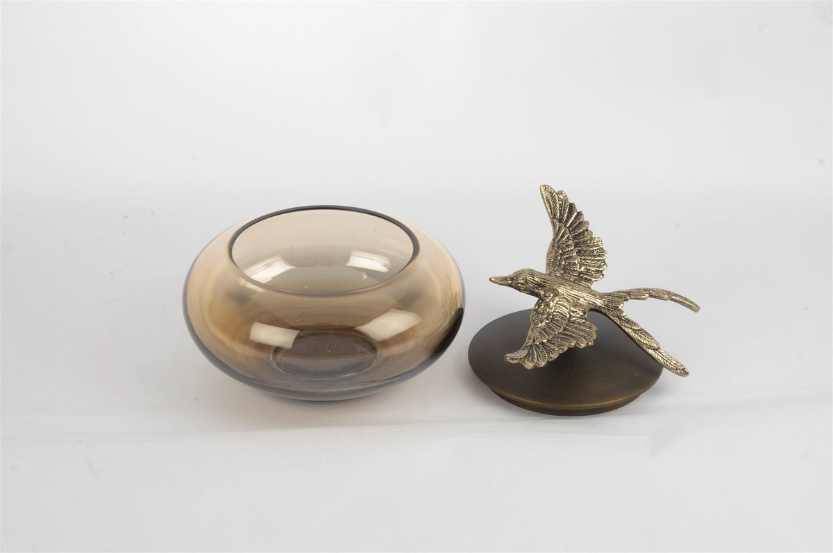 Mikasa Moor Bronz Kırlangıç Cam Obje 15x17cm