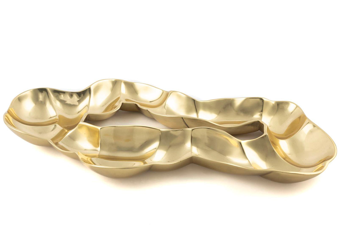Mikasa Moor Gold Dekoratif Metal Tabak 57x32cm