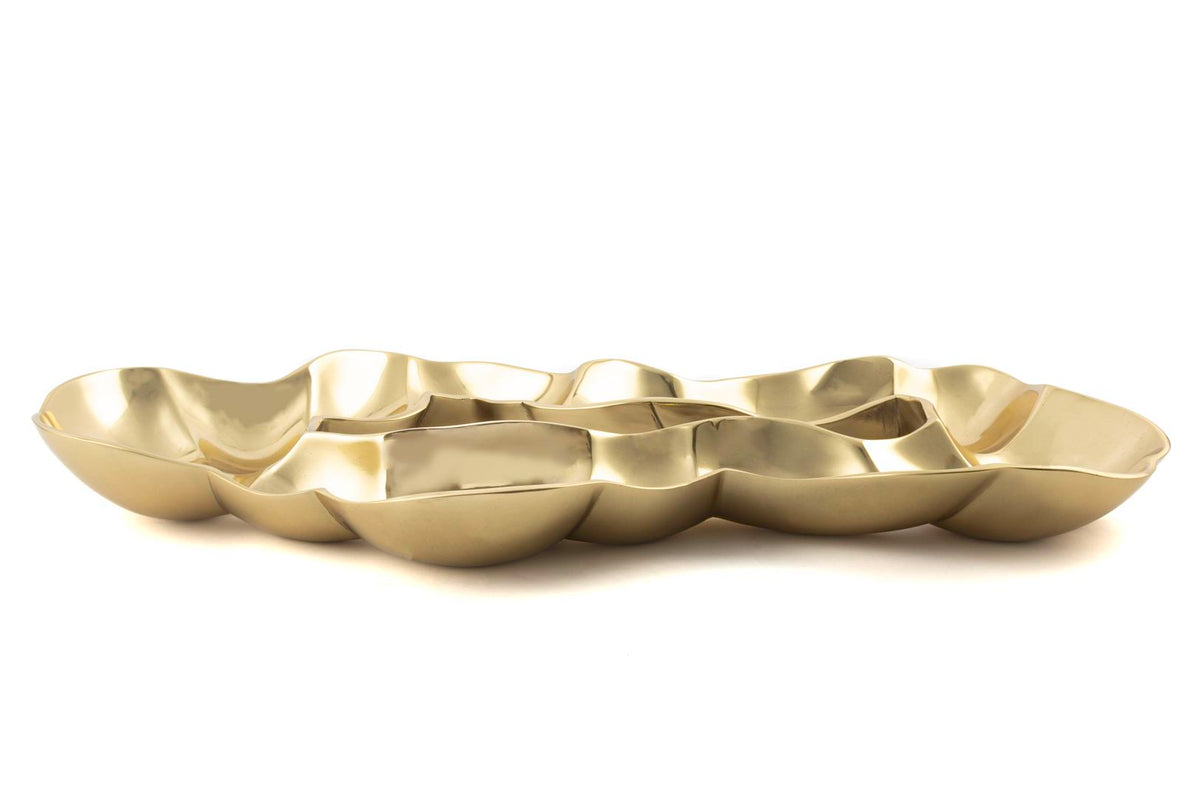 Mikasa Moor Gold Dekoratif Metal Tabak 57x32cm