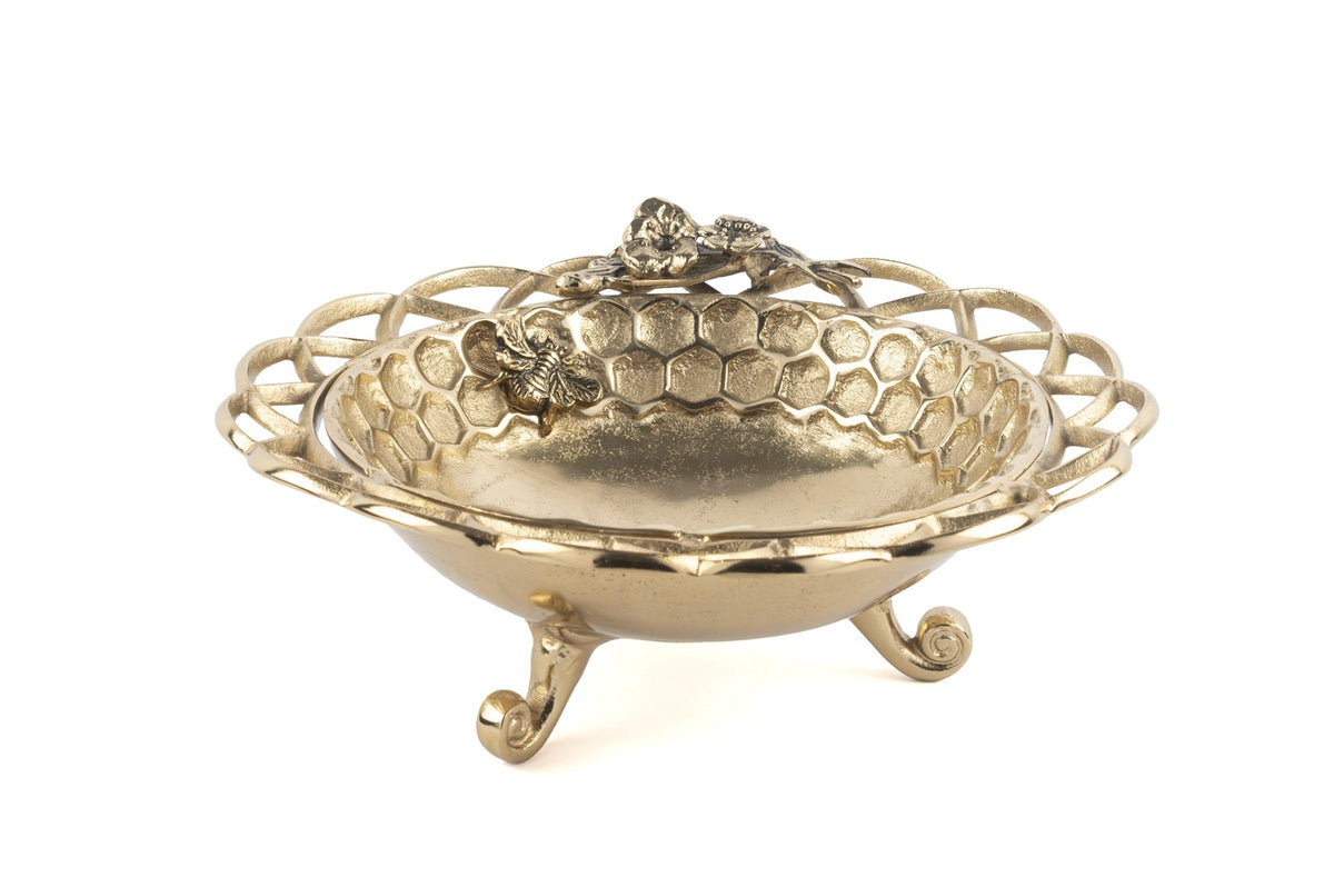 Mikasa Moor Antik Golden Flora Ayaklı Dekoratif Tabak 31x14cm