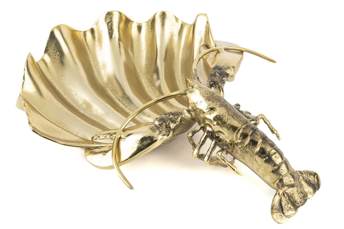 Mikasa Moor Gold Istakozlu Dekoratif Metal Tabak 60x42x15cm