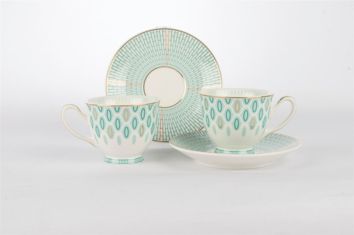 Mikasa Moor Blush Sky Yeşil 2'li Kahve Fincan Takımı
