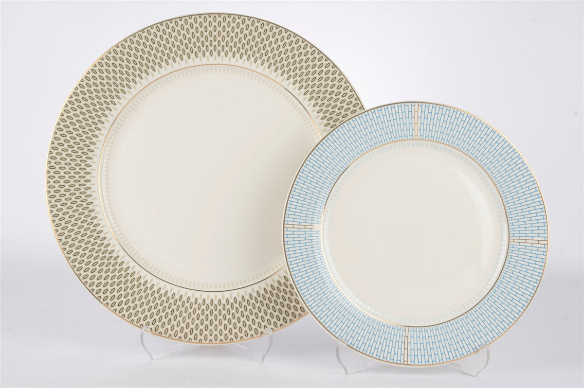 Mikasa Moor Blush Sky Mavi 2'li Servis ve Tatlı Tabağı 27cm 20cm