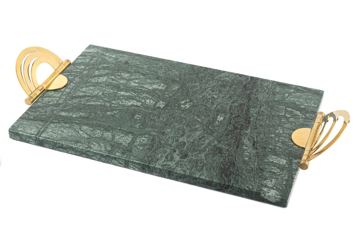 Mikasa Moor Gold Demir Büyük Yeşil Mermer Tepsi 45x22x2cm