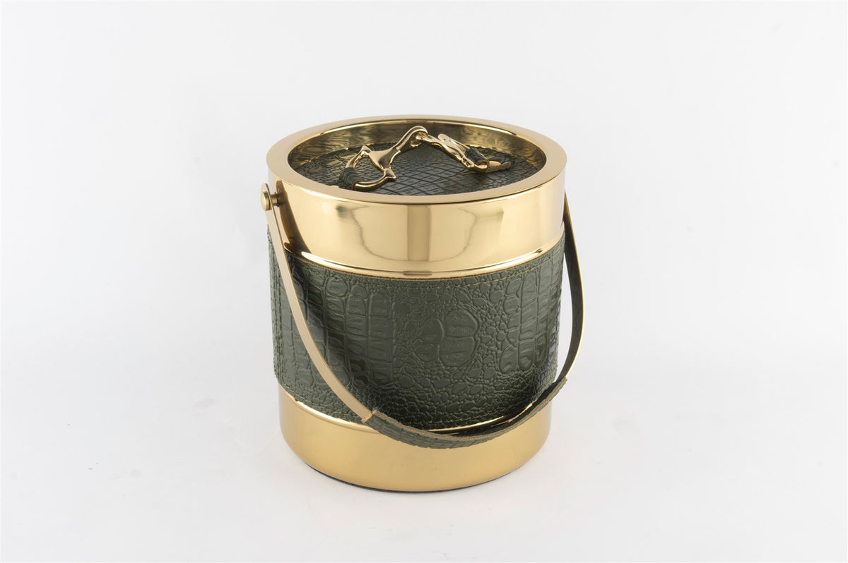 Mikasa Moor Gold Yeşil Deri Buz Kovası 17x32cm