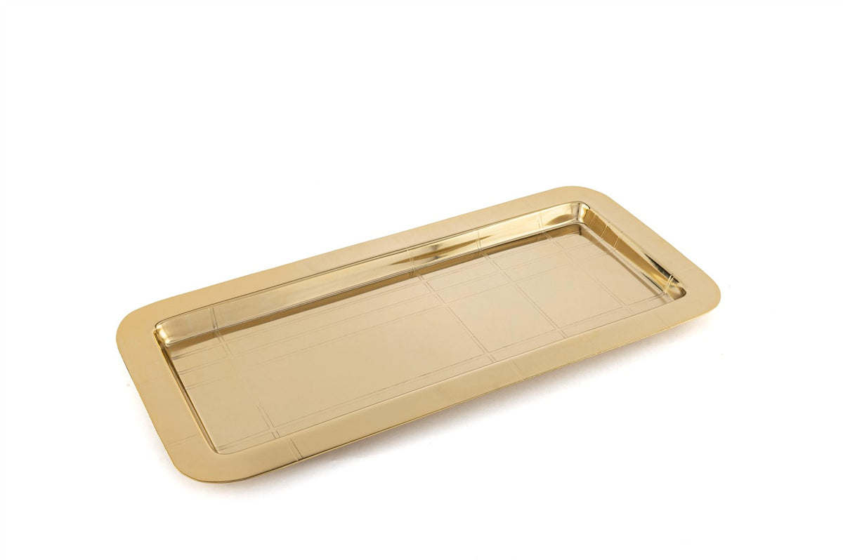 Mikasa Moor Gold Çizgili Dikdörtgen Tepsi 37x17cm