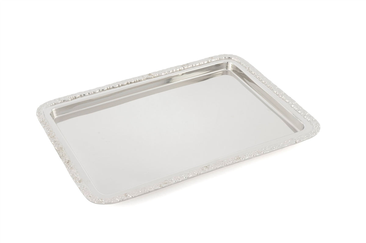 Mikasa Moor Silver Çiçek İşlemeli Tepsi 24x33cm