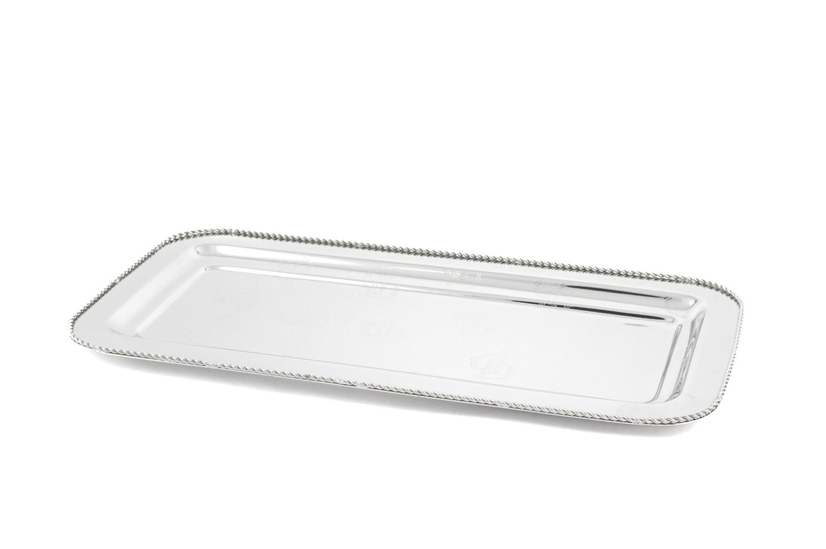 Mikasa Moor Darly Gümüş Metal Dik Tepsi 38x18cm