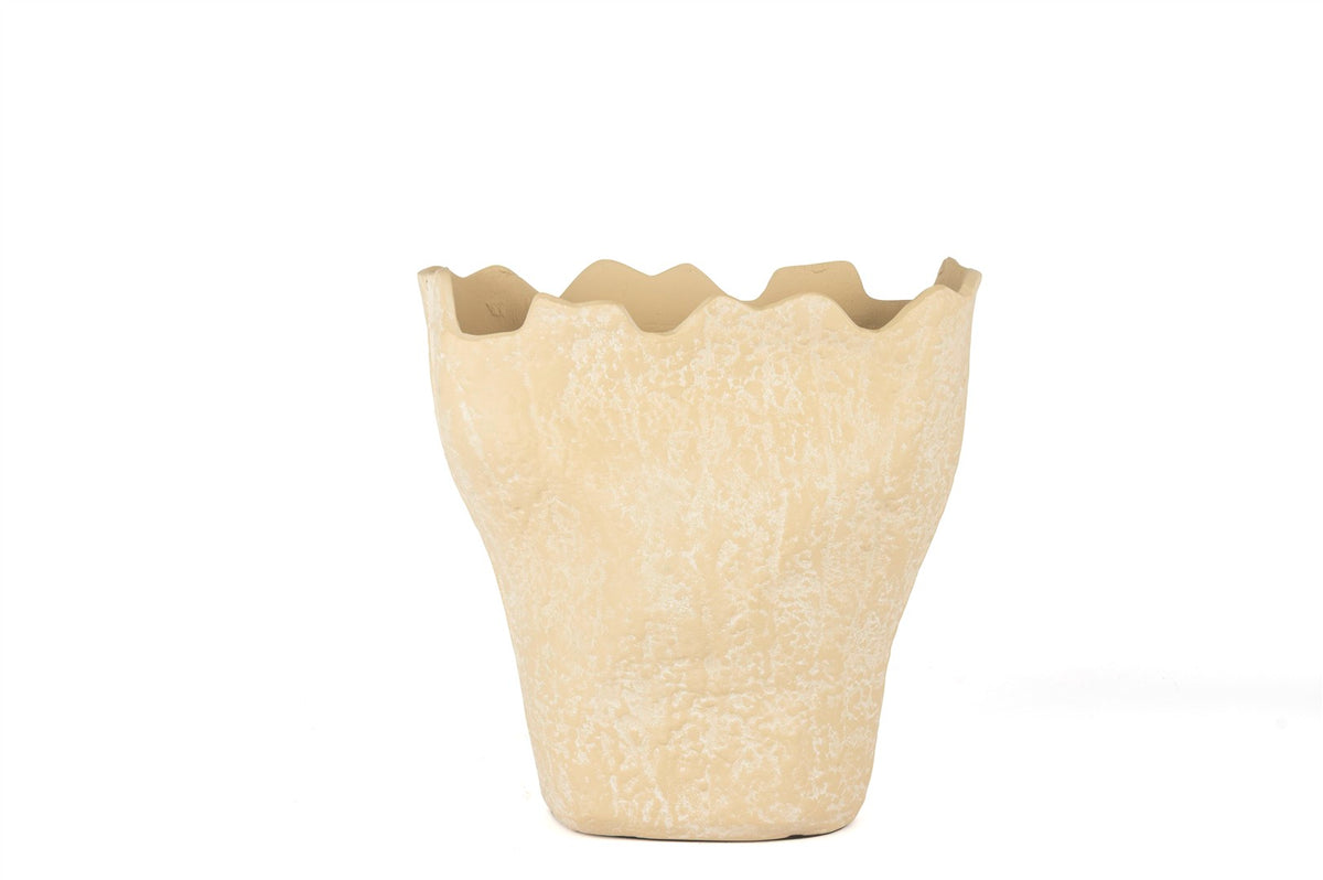 Mikasa Moor Krem Alçı Vazo31x31cm