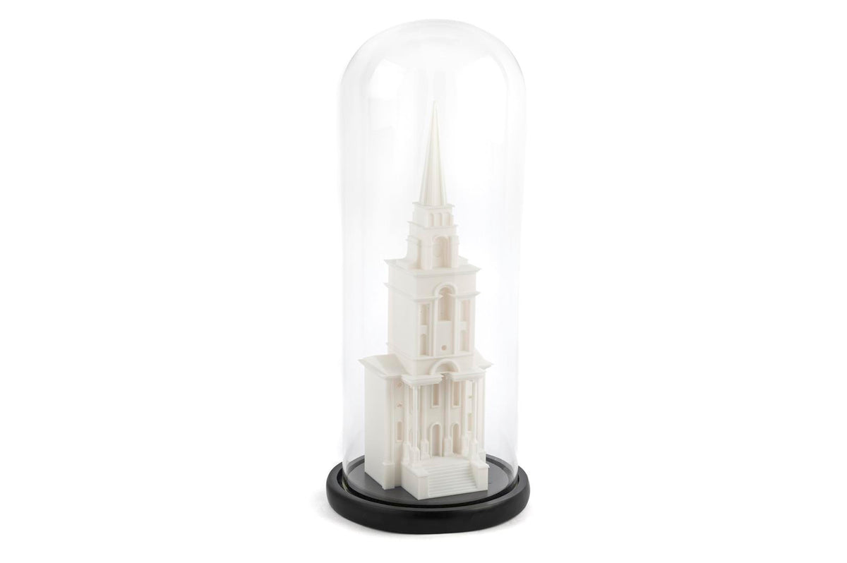 Mikasa Moor Beyaz Tower Dekoratif Cam Fanus 18x40cm