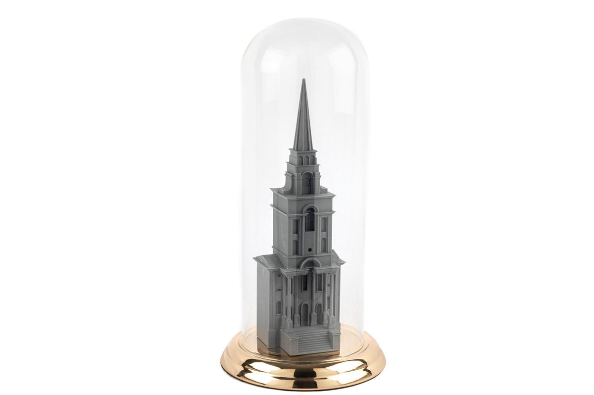 Mikasa Moor Gri Tower Dekoratif Cam Fanus 20x40cm
