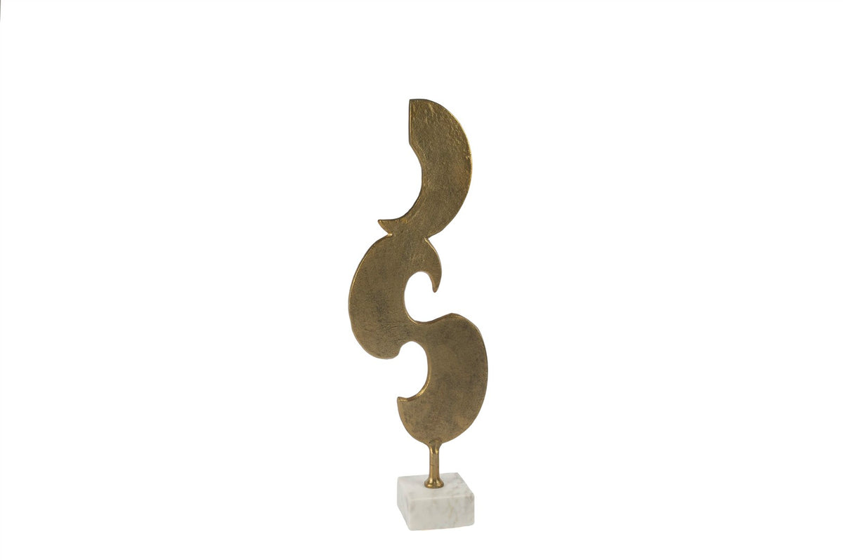 Mikasa Moor Mermer Ayaklı Gold Dekoratif Obje 66x22cm