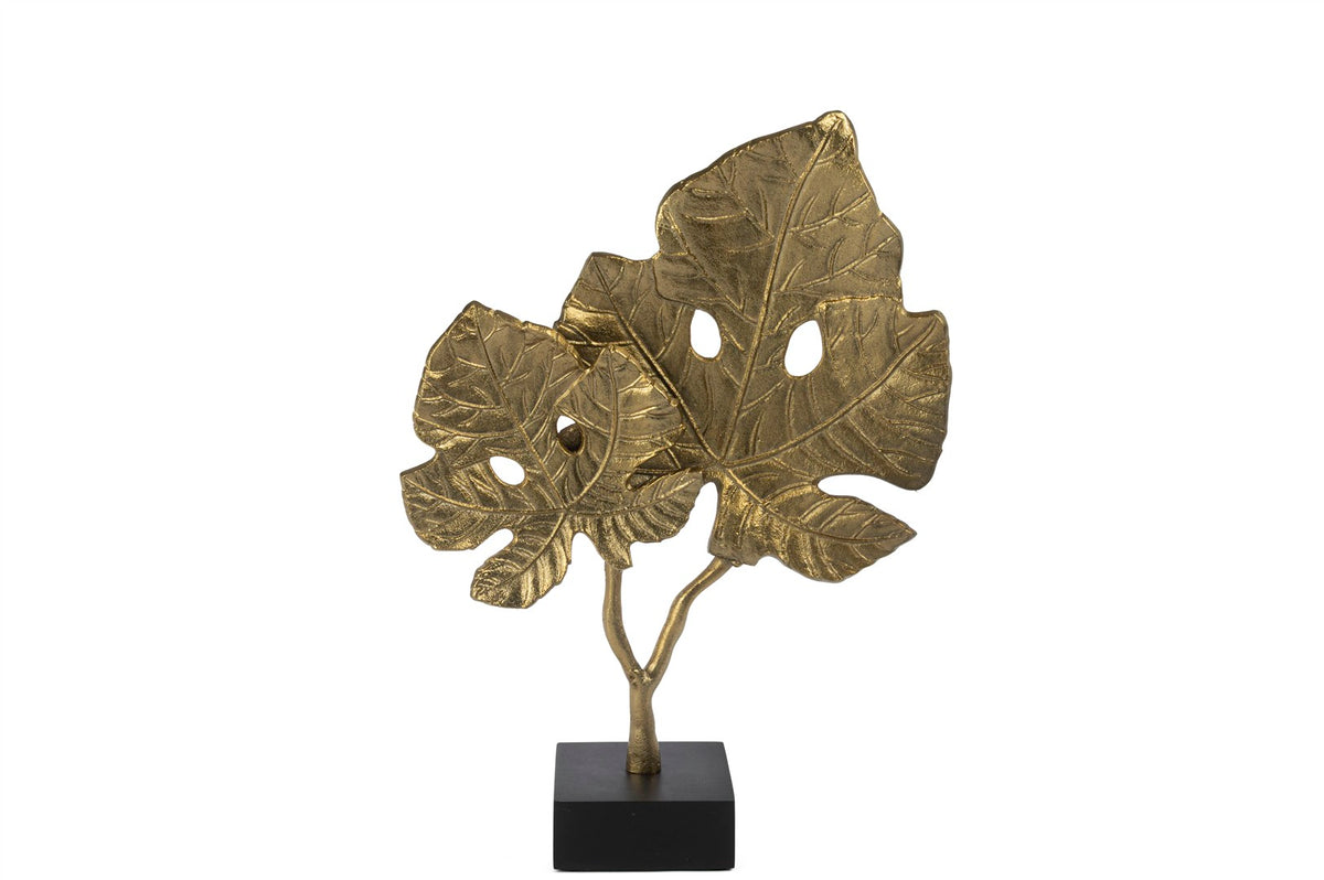 Mikasa Moor Mermer Ayaklı Gold 2li Yaprak 54x39cm