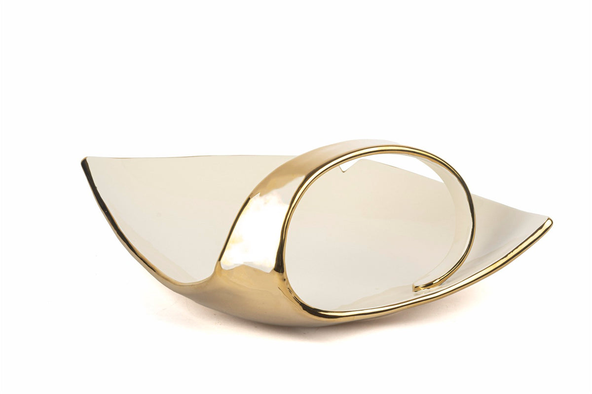 Mikasa Moor Krem Gold Yelpaze Sunumluk 34x23x12cm
