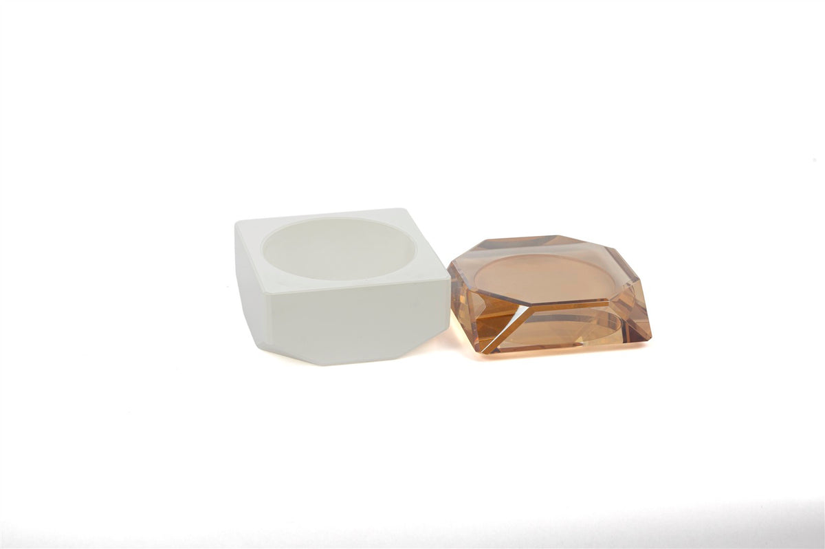 Mikasa Moor Kristal Beyaz Şampanya Takı Kutusu 10x10x8cm