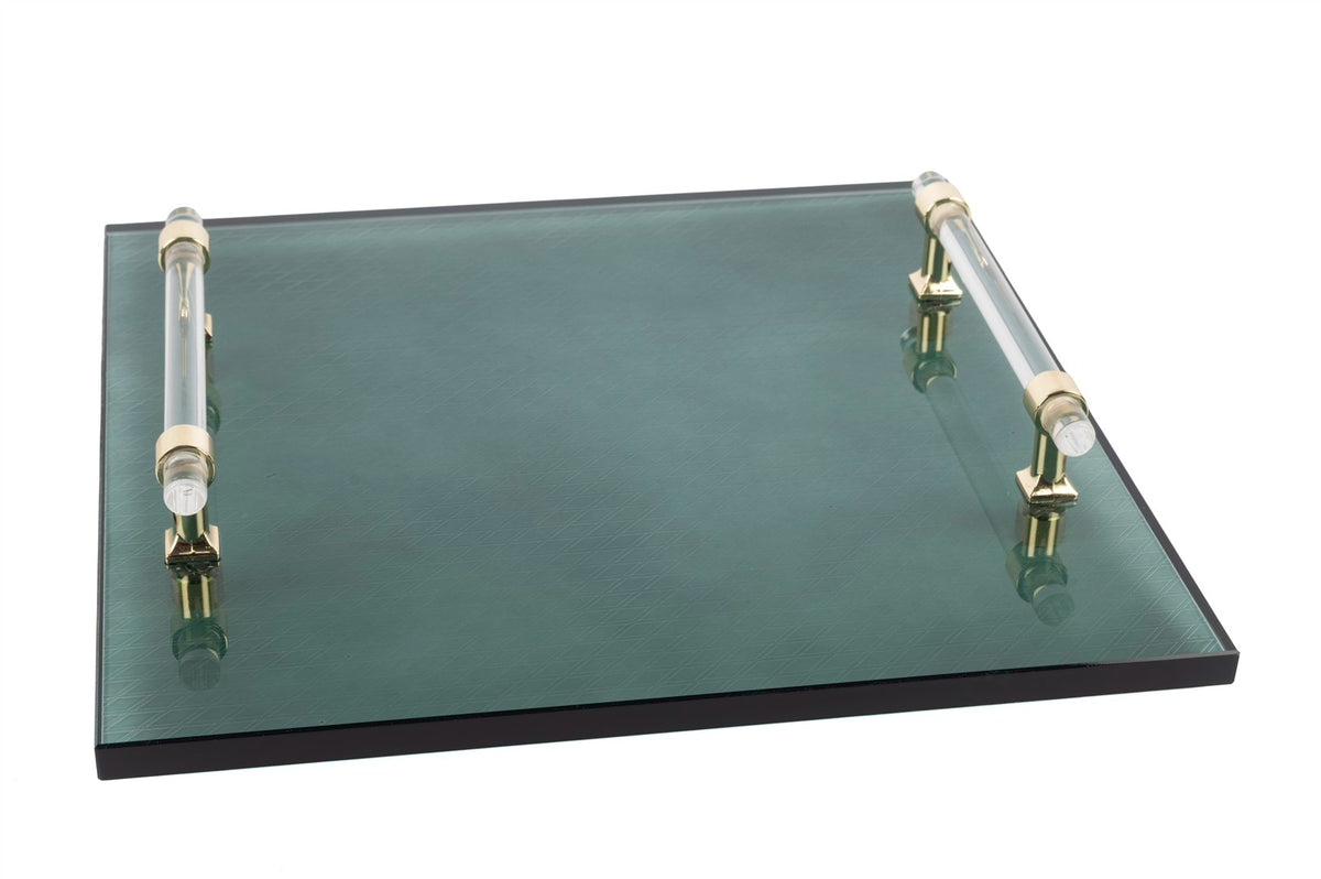 Mikasa Moor Yeşil Kristal Kare Tepsi 30x6cm