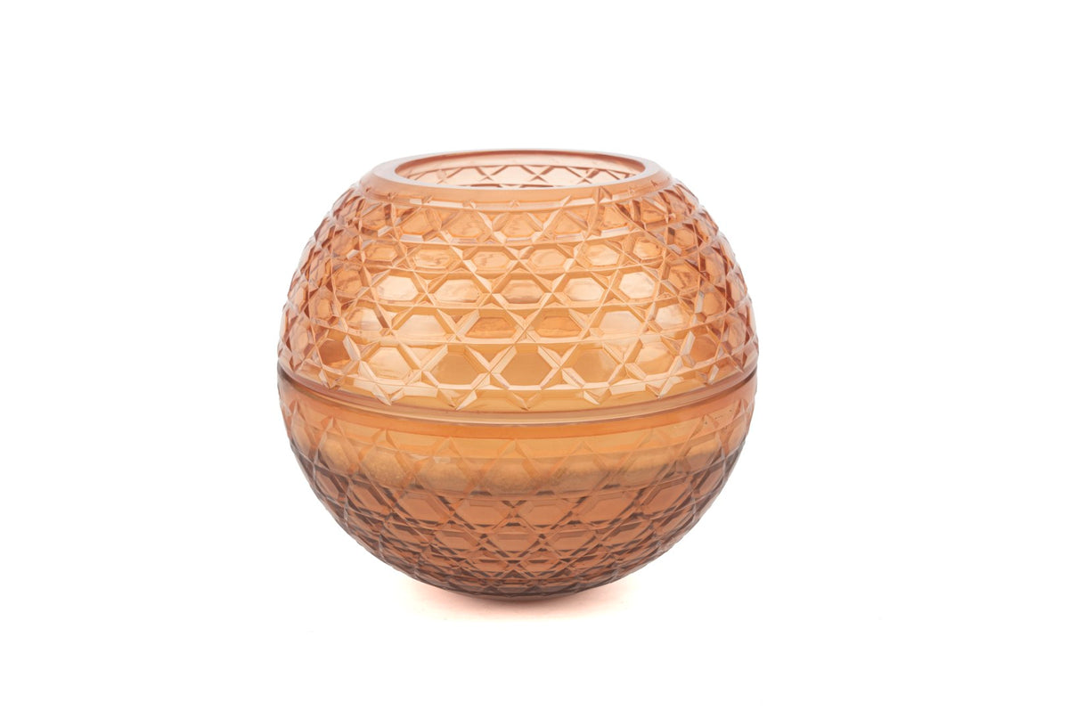 Mikasa Moor Turuncu Kristal Oud Rose Mum 17x16cm