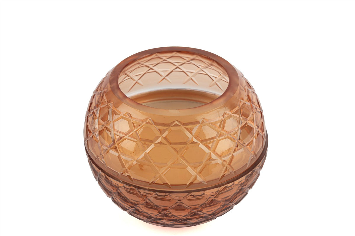 Mikasa Moor Turuncu Kristal Oud Rose Mum 12x11cm
