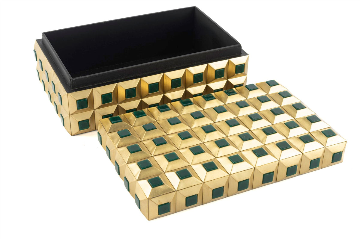Mikasa Moor Gold Yeşil Taşlı Kutu 22x14x8cm