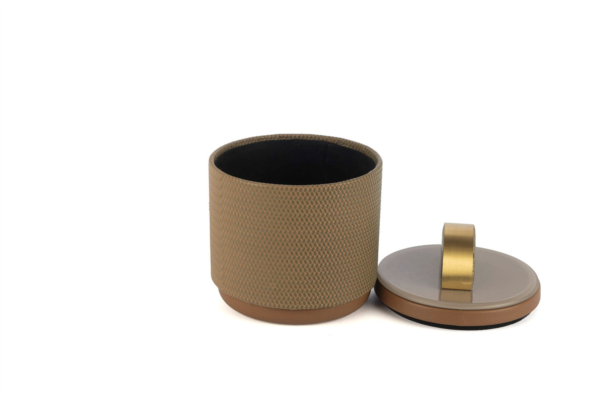 Mikasa Moor Cappuccıno Gold Kumaş Kapaklı Kutu 15x19cm