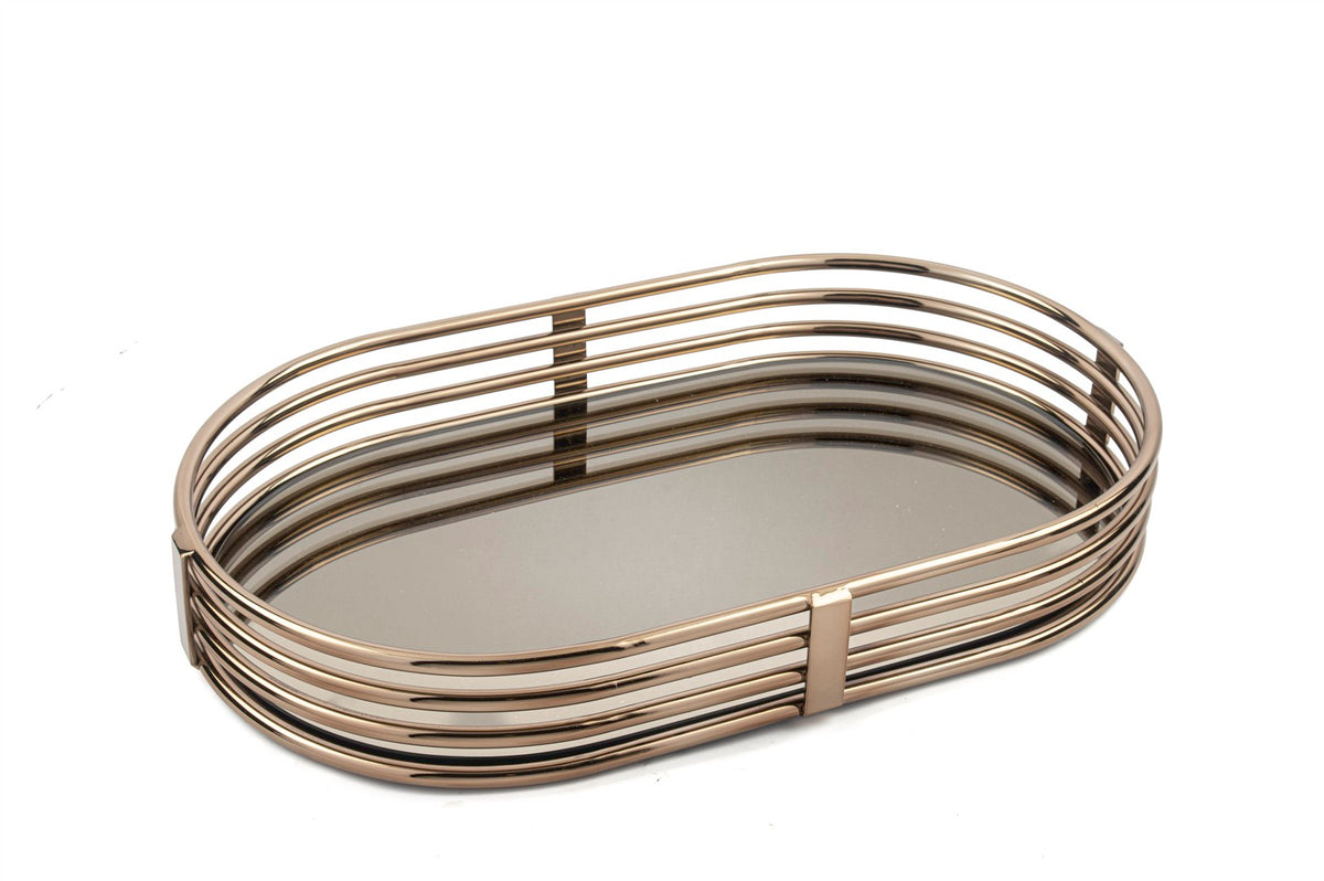 Mikasa Moor Rose Aynalı Oval Tepsi 51x31x8cm