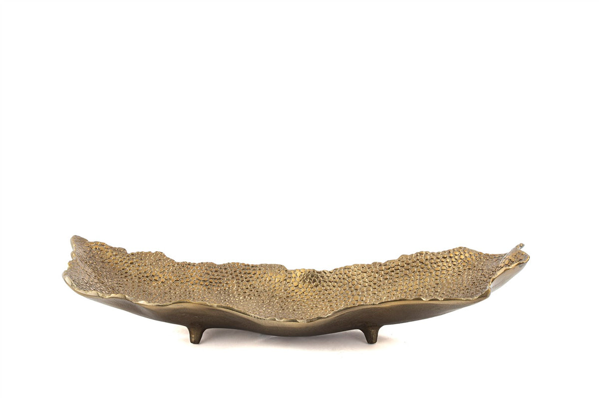 Mikasa Moor Antik Bronz Dövme Dekoratif Tabak 49x17x9cm