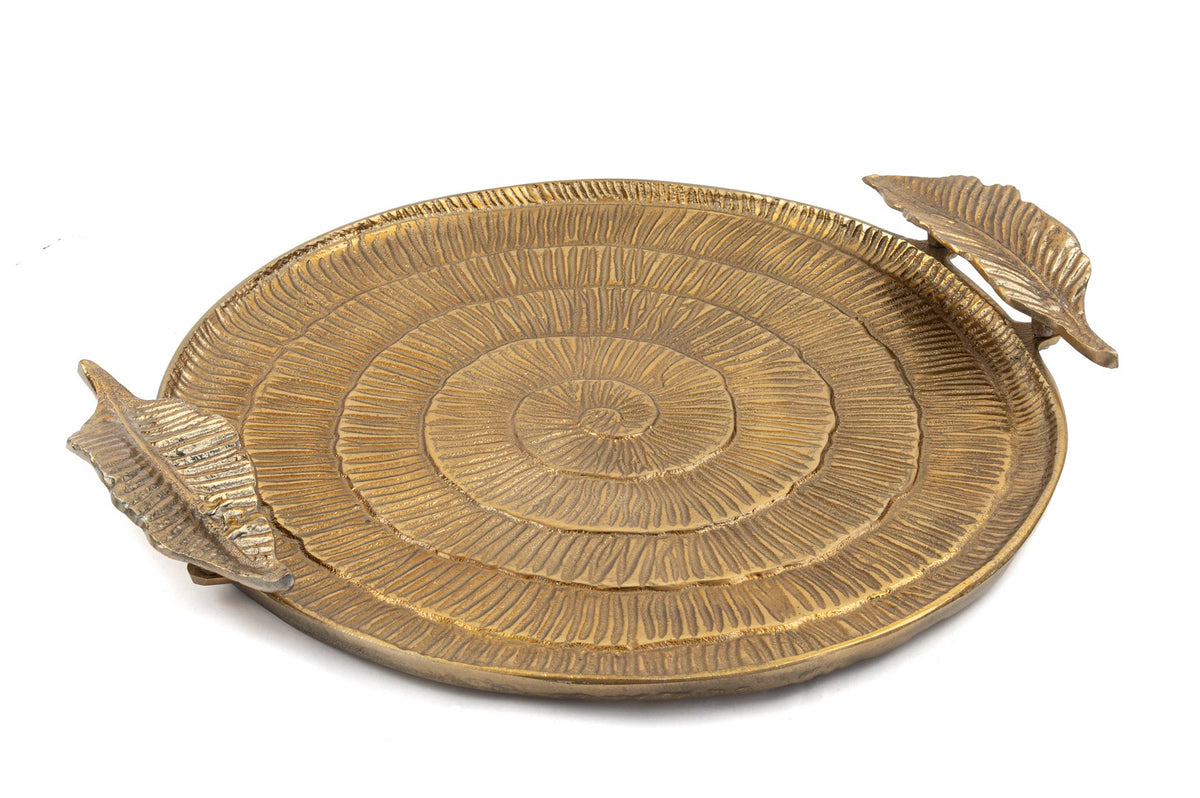 Mikasa Moor Antik Gold Yaprak Kulplu Tepsi 53x46x7cm