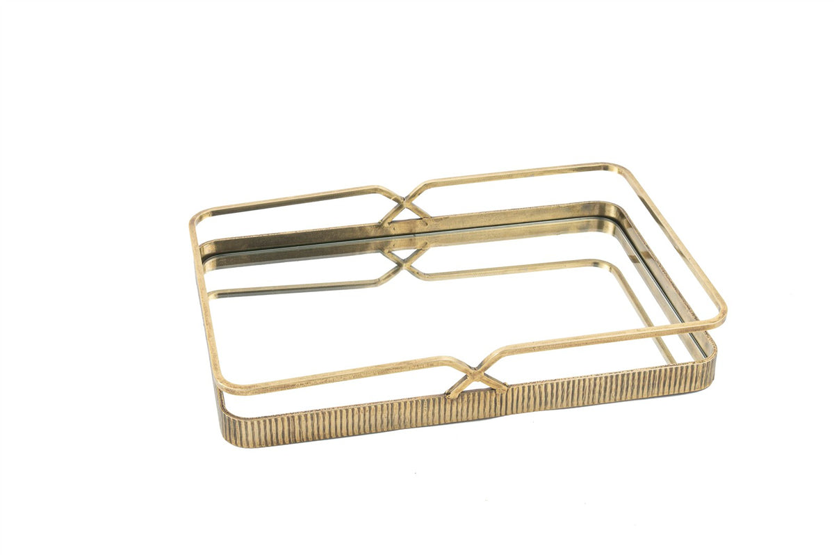 Mikasa Moor Antik Gold Aynalı Tepsi 38x26x6cm