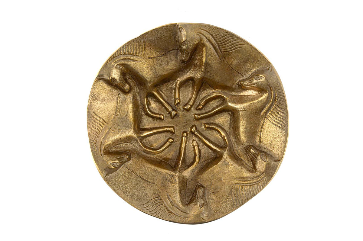 Mikasa Moor Antik Gold Horse Metal Yuv Duvar Dekoru 37x10cm