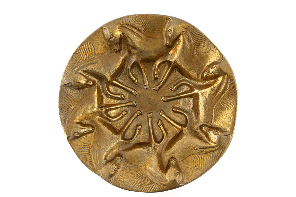 Mikasa Moor Antik Gold Horse Metal Yuv Duvar Dekoru 44x10cm