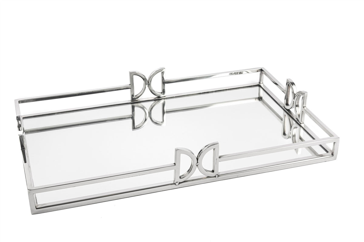 Mikasa Moor Gümüş Metal Aynalı Tepsi 50x31x7cm