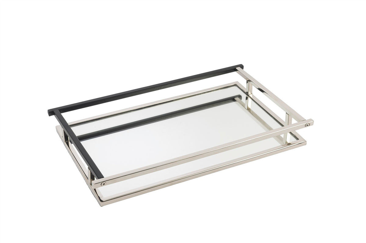 Mikasa Moor Gümüş Mat Siyah Aynalı Tepsi 43x26x5cm