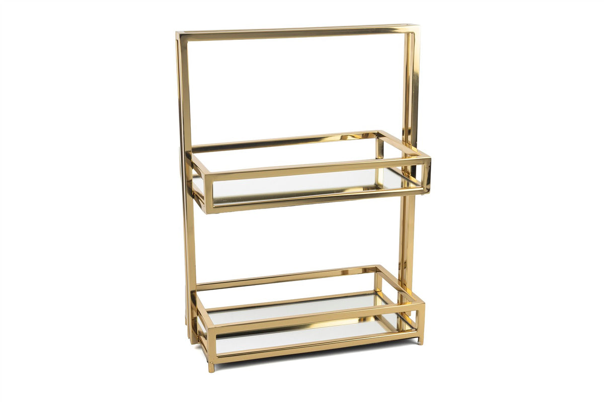 Mikasa Moor Gold 2 Katlı Aynalı Tepsi 32x17x43cm