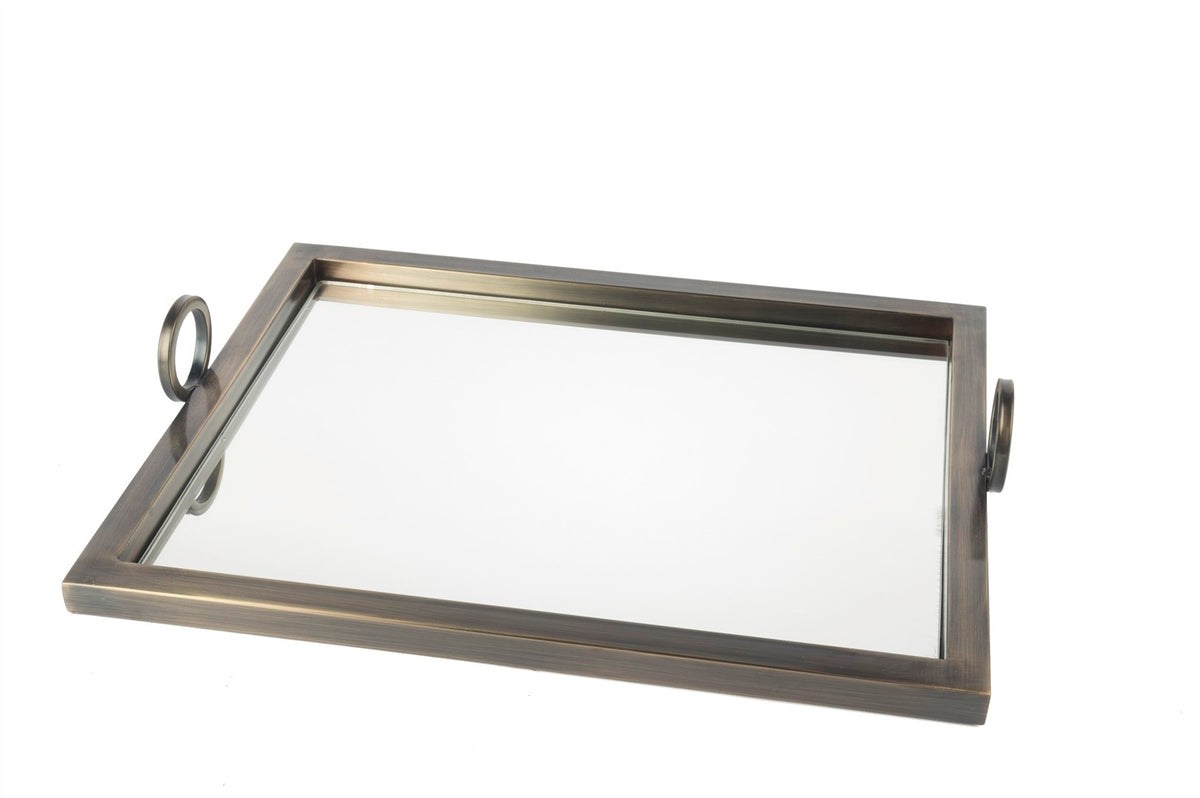 Mikasa Moor Bronz Aynalı Tepsi 44x36x8cm