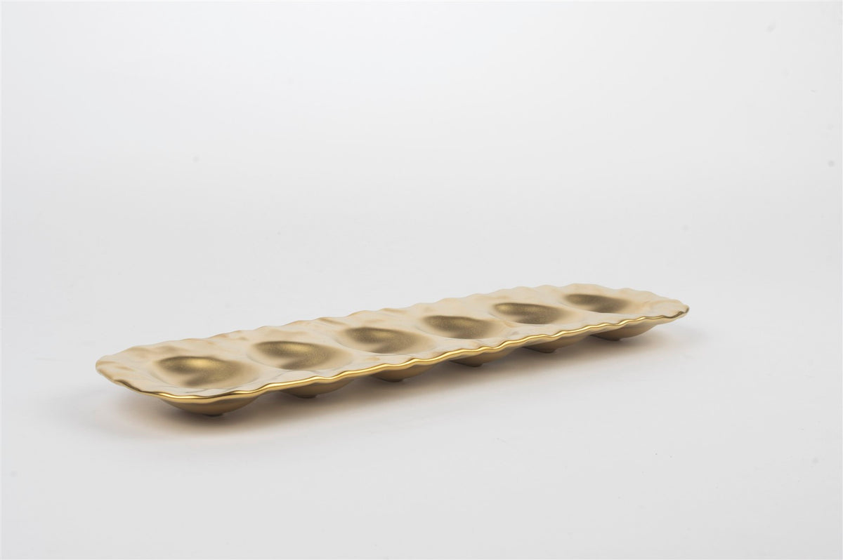 Mikasa Moor Ligne Dor 6 Bölmeli Egg Tepsi 31x9cm